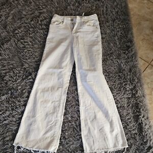 Dear John Women's White Flare Jeans